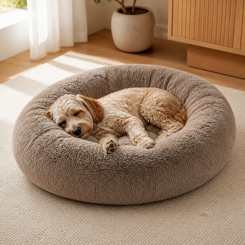 Dog relaxing in the cushioned center