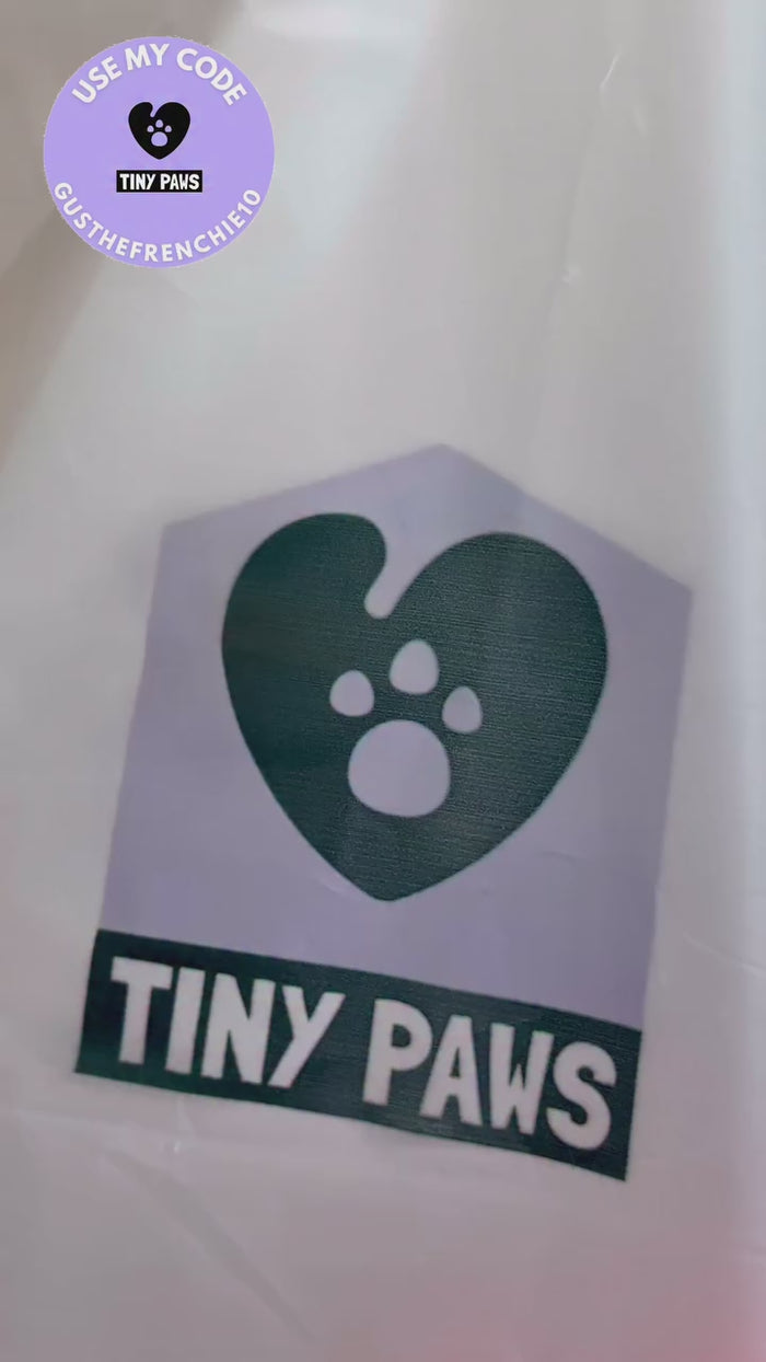 @thetinypawsofficial with the Tough-Bite Chew Toy