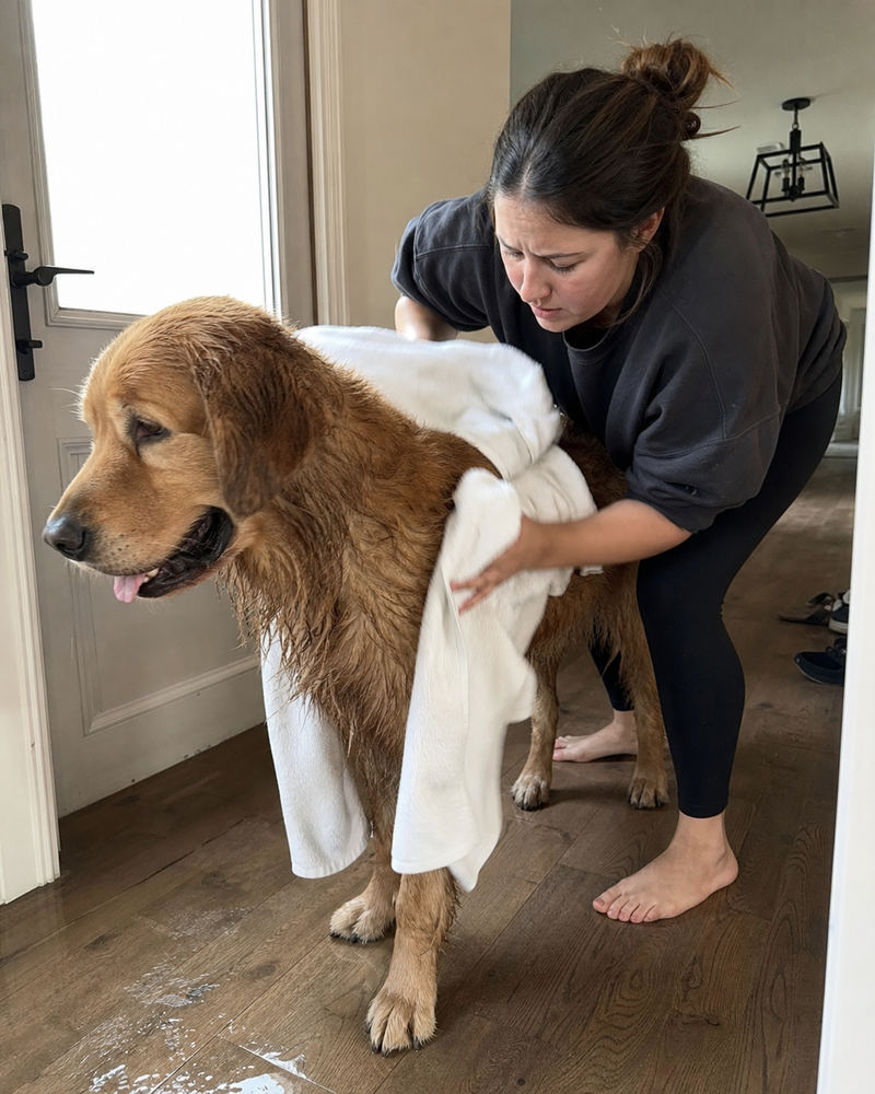 With a regular towel